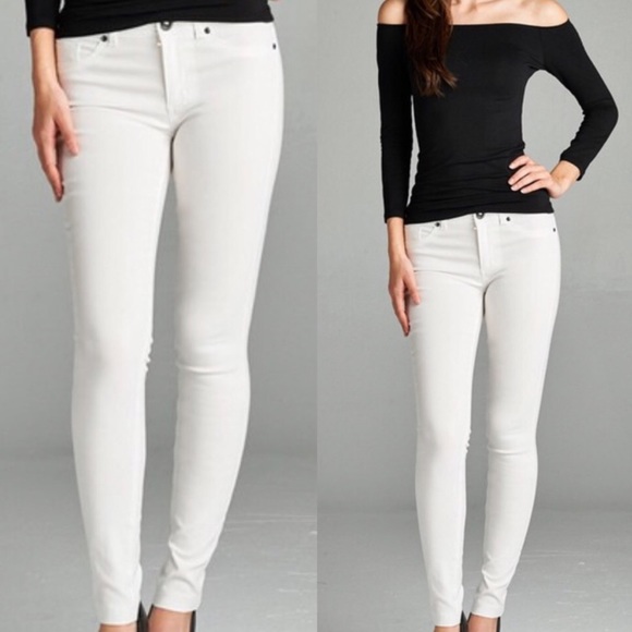 Casual Essentials • white skinny jeggings pants - Picture 2 of 5